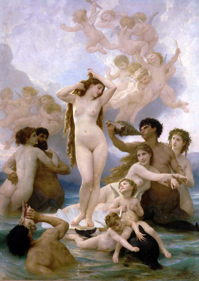 The Birth of Venus by William-Adolphe Bouguereau (public domain artwork)